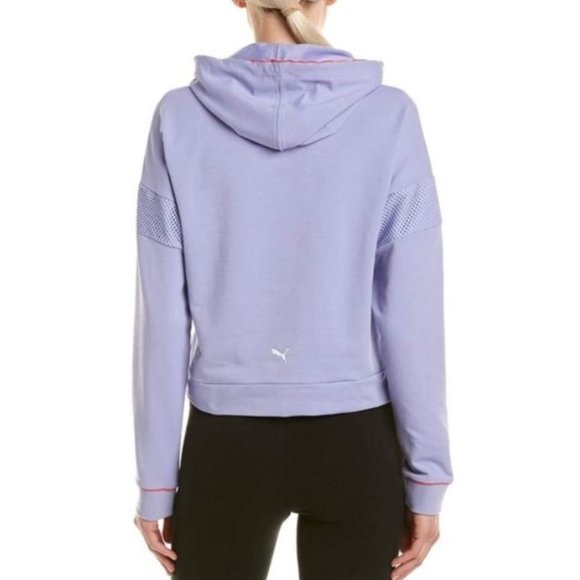 PUMA Women’s Cropped Terry Hoodie – Sweet Lavender – Size Small – NWT - Picture 8 of 15